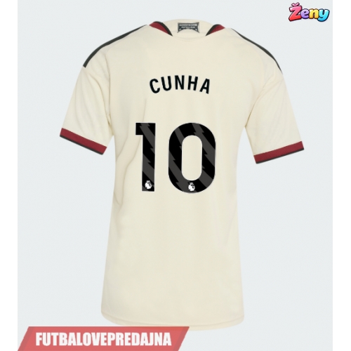 Lacne Ženy Futbalové dres Manchester United Matheus Cunha #10 2026-27 Krátky Rukáv - Tretina